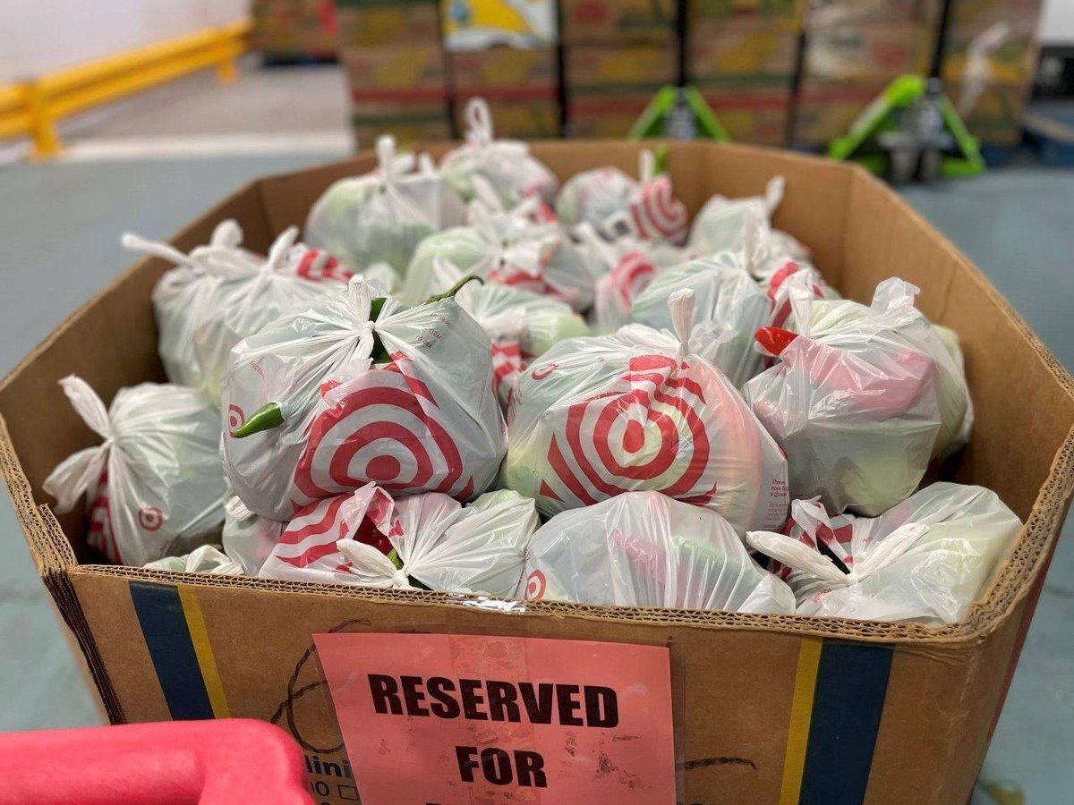 Produce bags in a box for Community Food Share